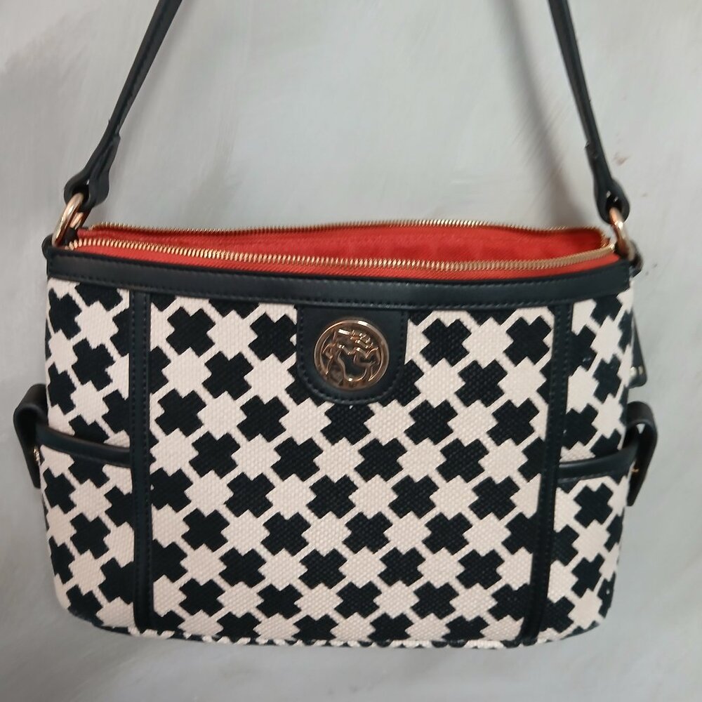 Spartina 449 Black and White Satchel